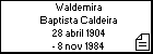 Waldemira Baptista Caldeira